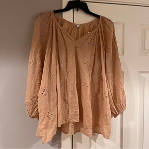 Aerie Peasant Top Neutral Size XL